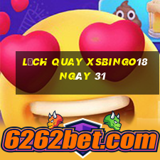 Lịch quay XSBINGO18 ngày 31