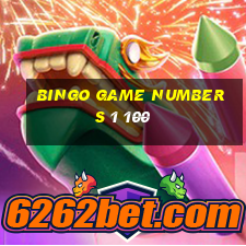 bingo game numbers 1 100